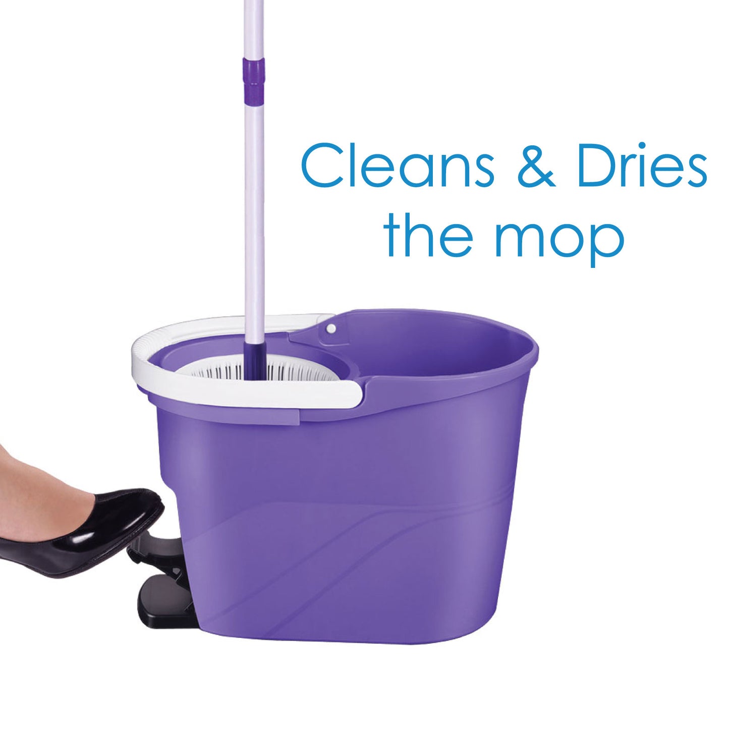 White Magic Foot Press Spin Mop