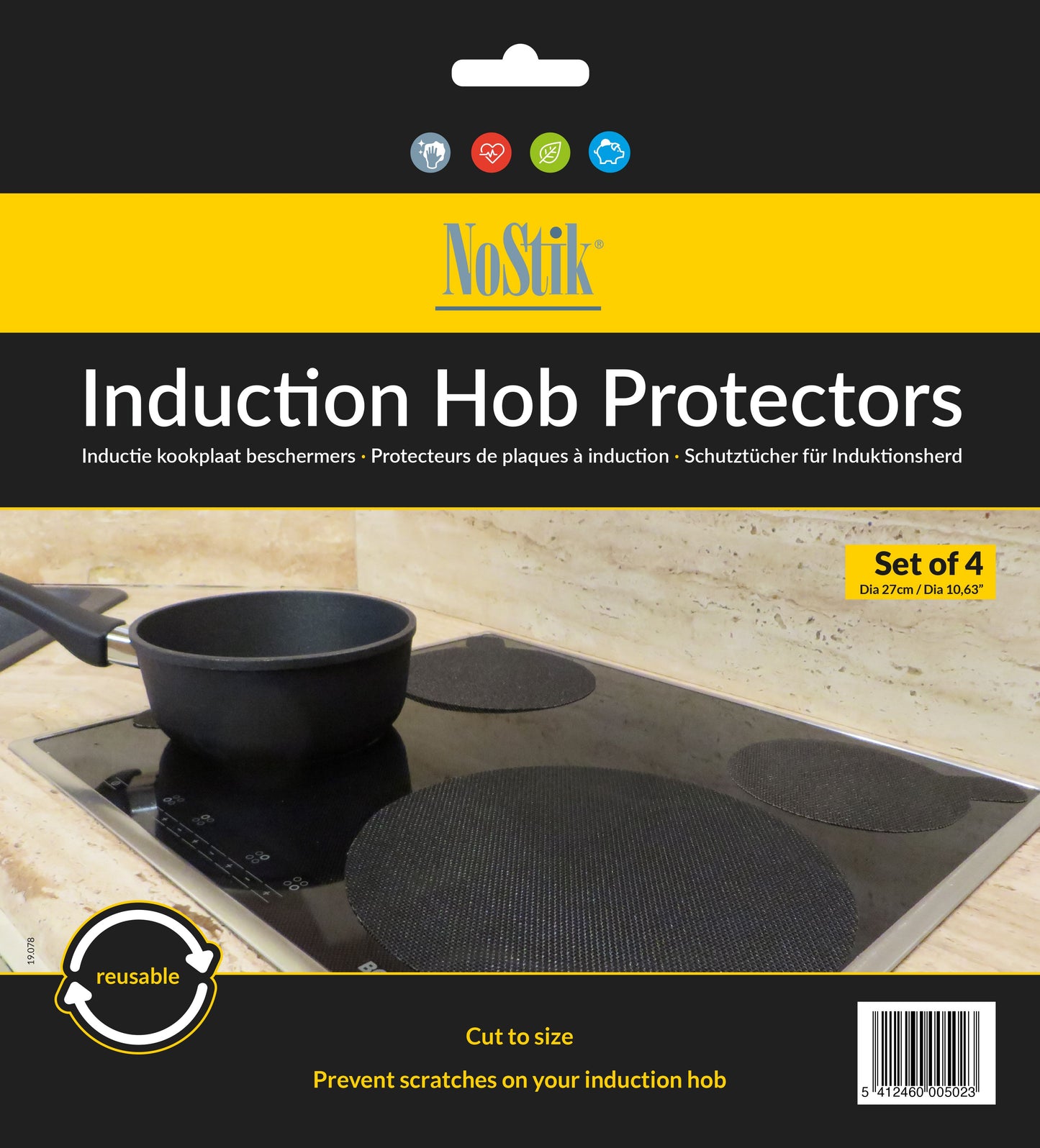 Nostik Induction Hob Protectors Set of 4