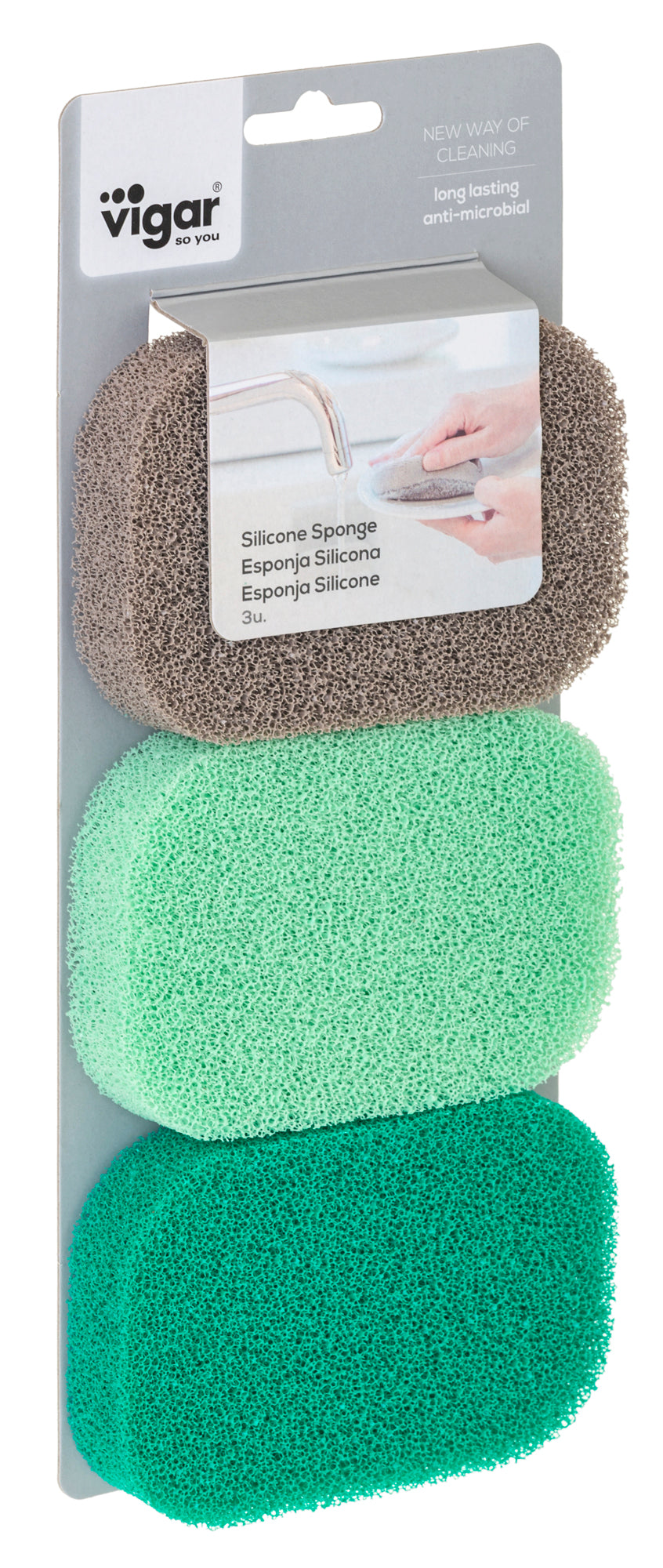 Vigar Silicone Sponge 3pc