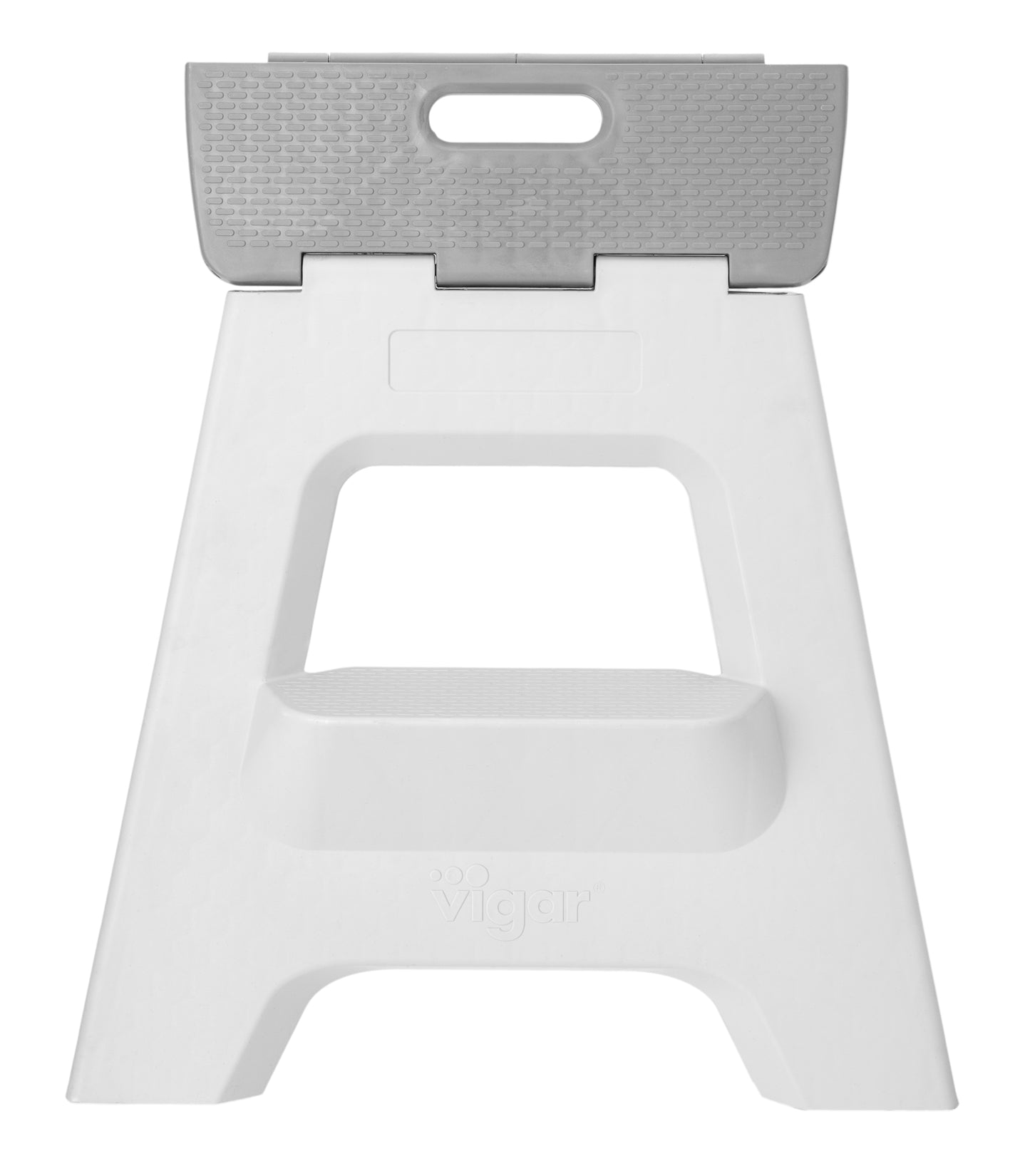 Vigar Compact 2 Step Foldable 40cm Stool (Grey or Turquoise Colour)