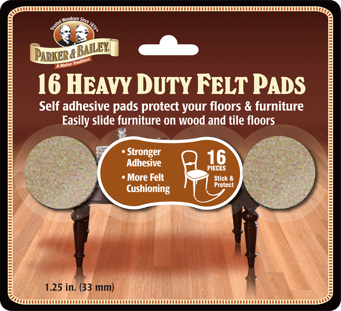 Parker & Bailey Felt 16 pc 1.25 Inch Oatmeal