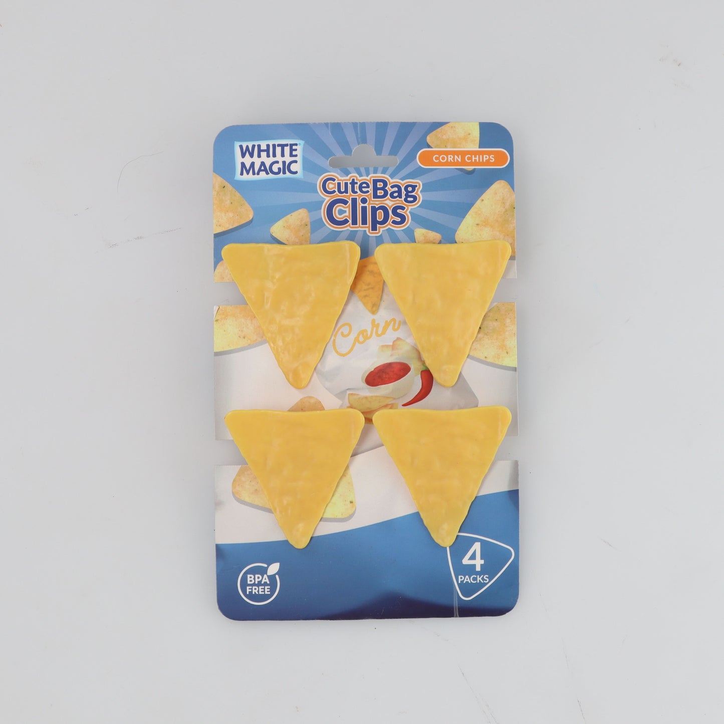 White Magic Cute Bag Clips Corn Chip