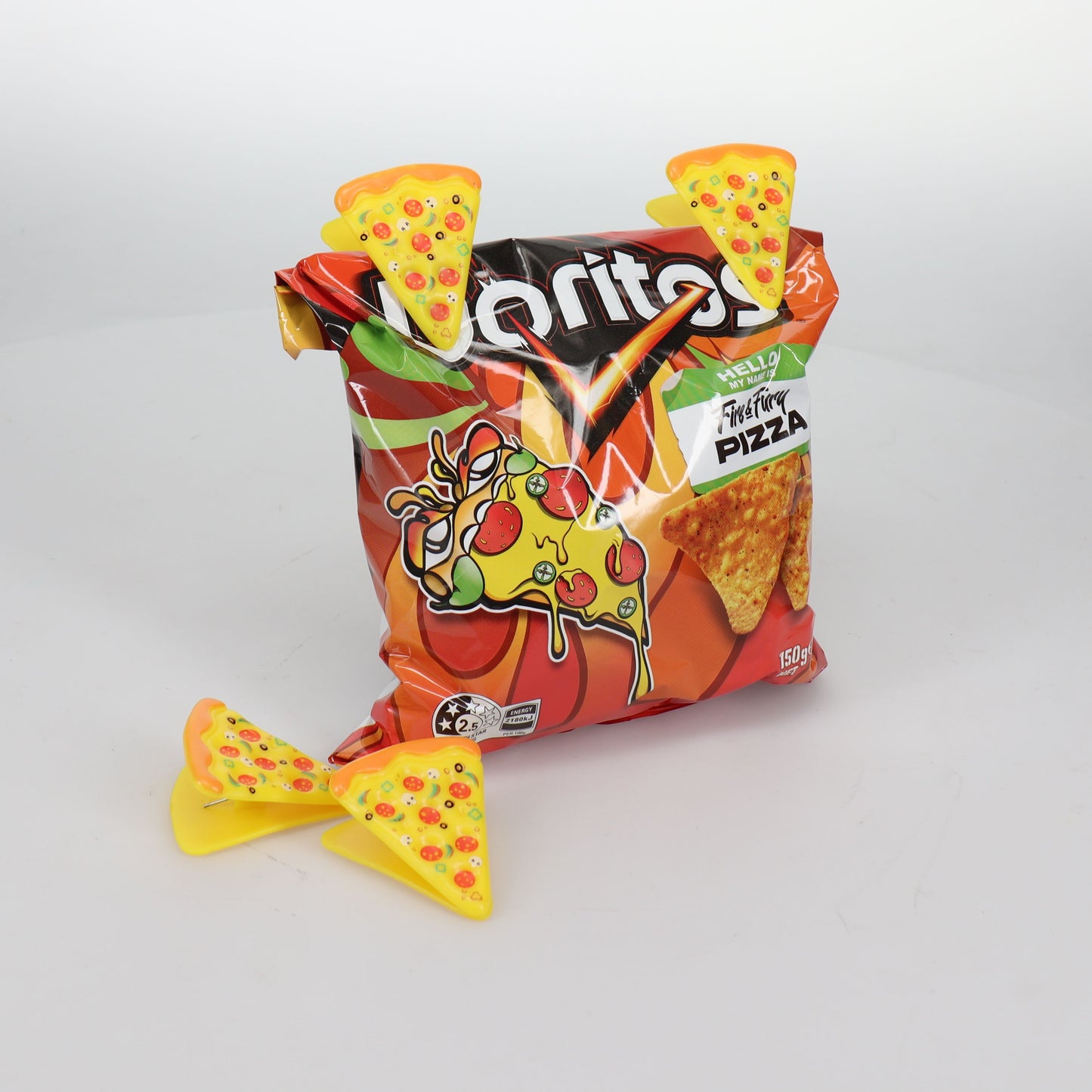 White Magic Cute Bag Clips Pizza