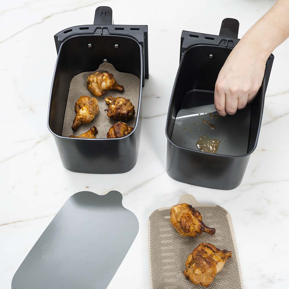 NoStik Silicon Dual Basket Air Fryer Liner- Set of 2