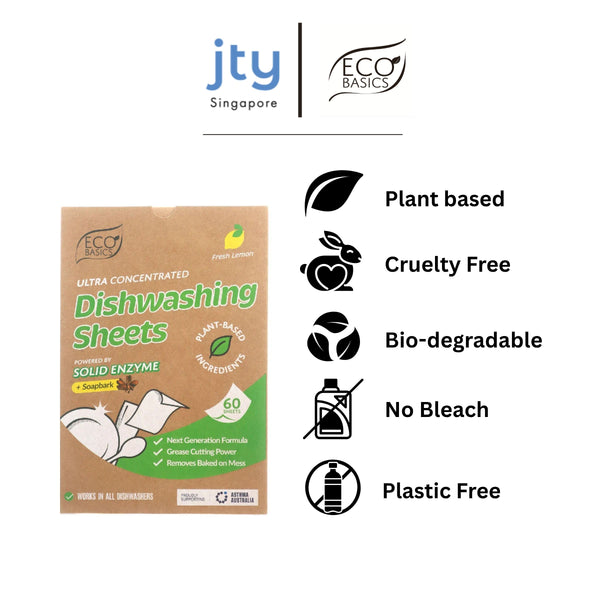 Eco Basics Dishwashing Sheets (60s) - Fresh Lemon