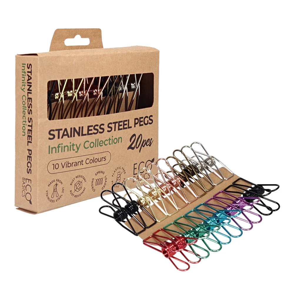 Eco Basics Stainless Steel Pegs Infinity Collection