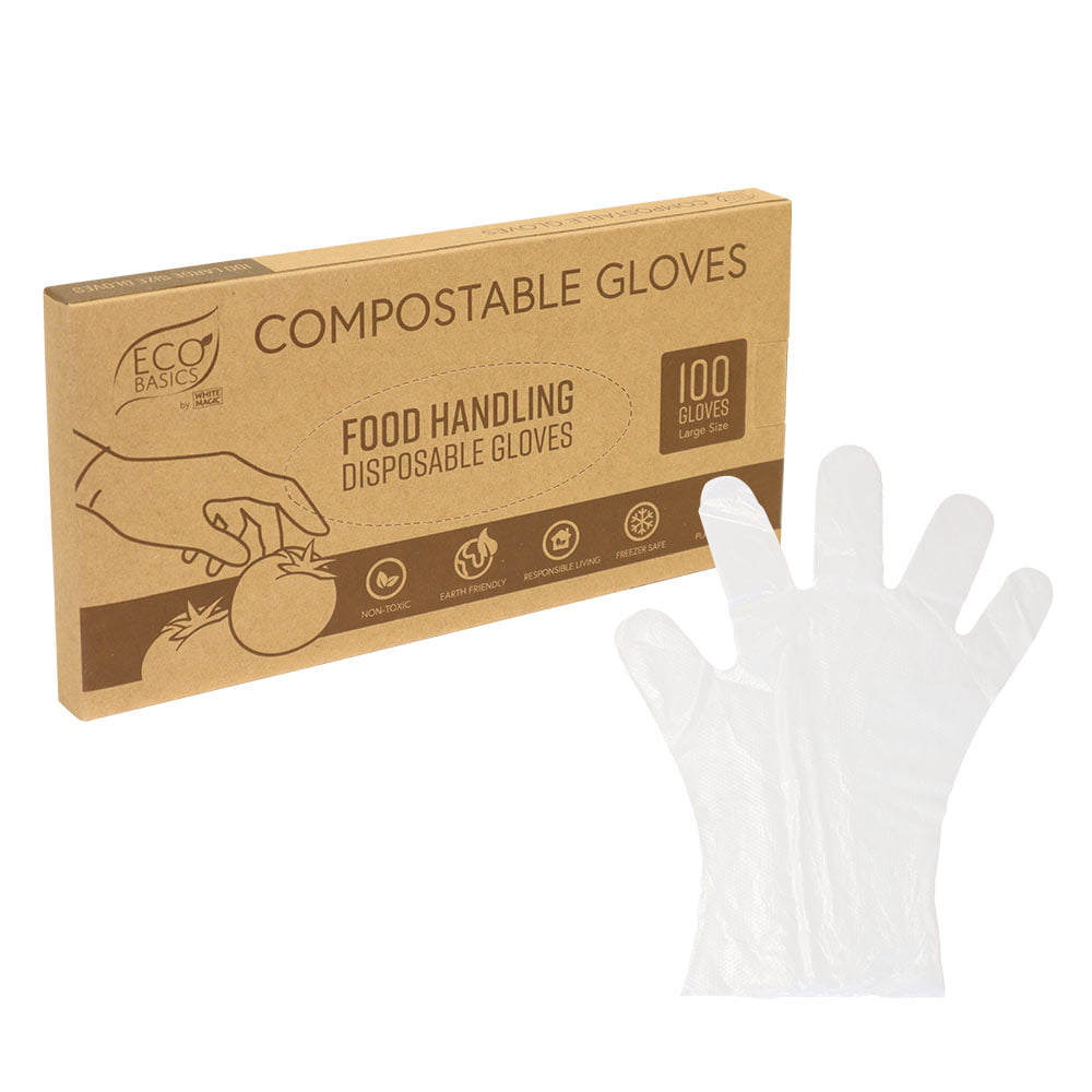 Eco Basics Compostable Gloves Large 100pcs