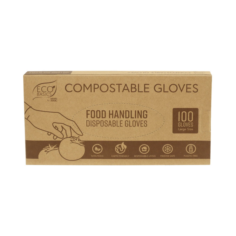 Eco Basics Compostable Gloves Large 100pcs