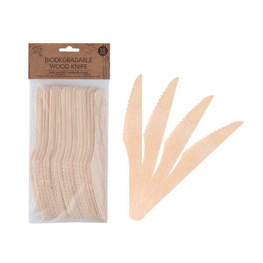 Eco Basics Biodegradable Wood Knife – 18pcs