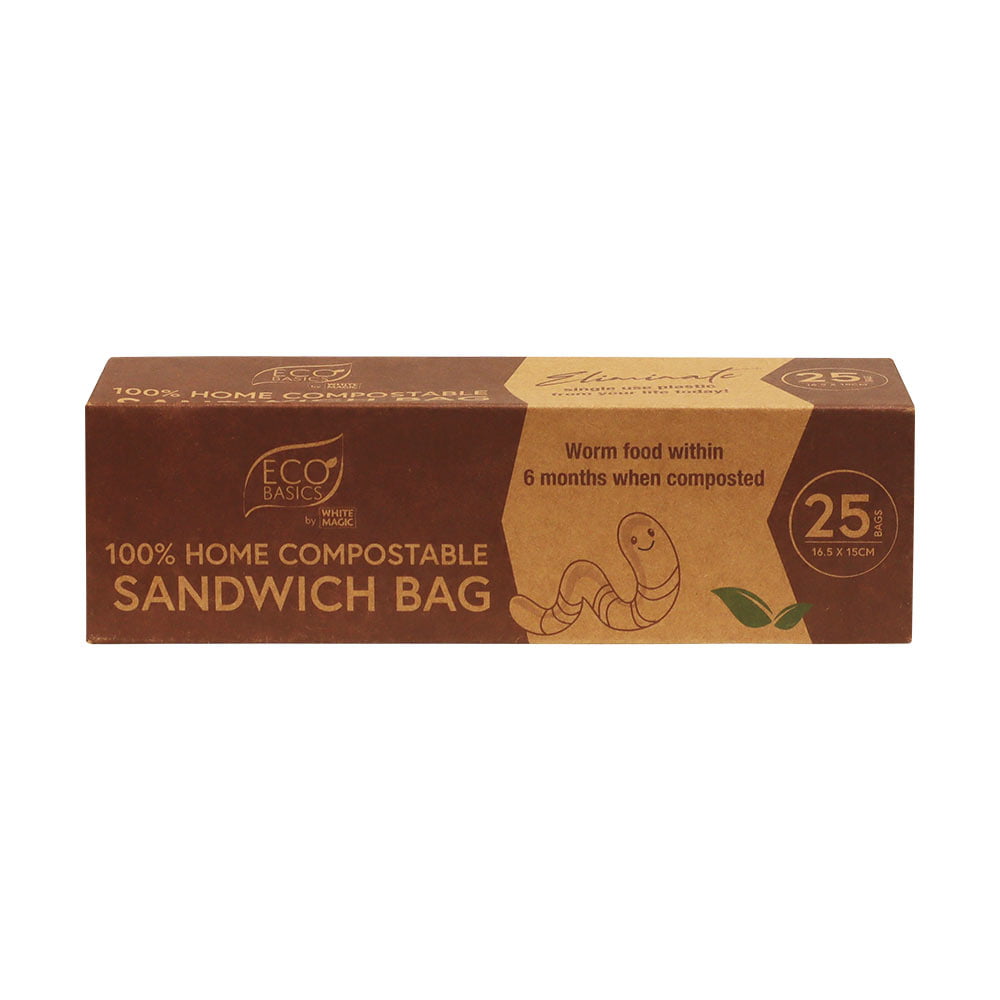 Eco Basics 100% Home Compostable Sandwich Bag 25pcs
