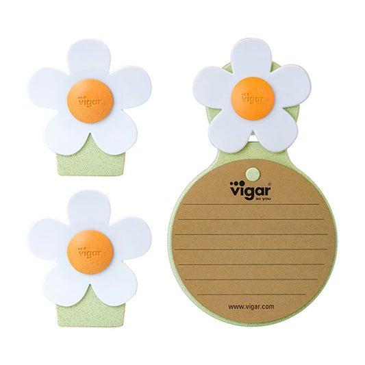 Florganic Notebook with Suction + Magnet Clip 2pc Set