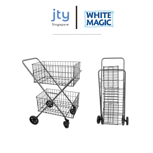 White Magic Dual Handy Basket Cart