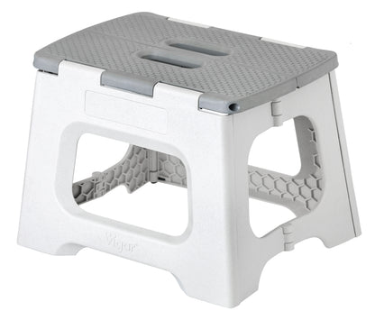 Vigar Compact Foldable Stool 100% Recycled Plastic Zeroline Grey
