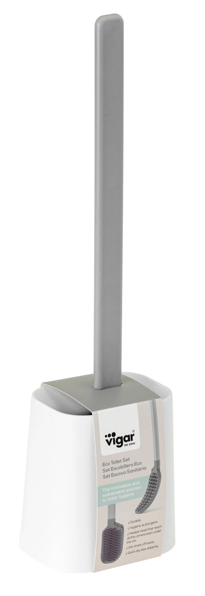 Vigar Essential Eco Toilet Set (White or Black Colour)