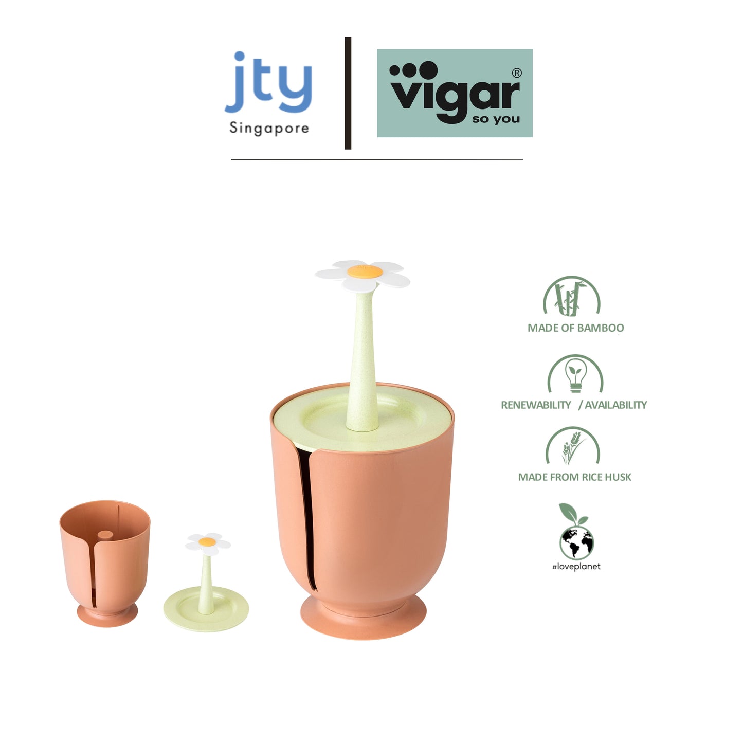 Vigar Florganic Single Toilet Roll Holder