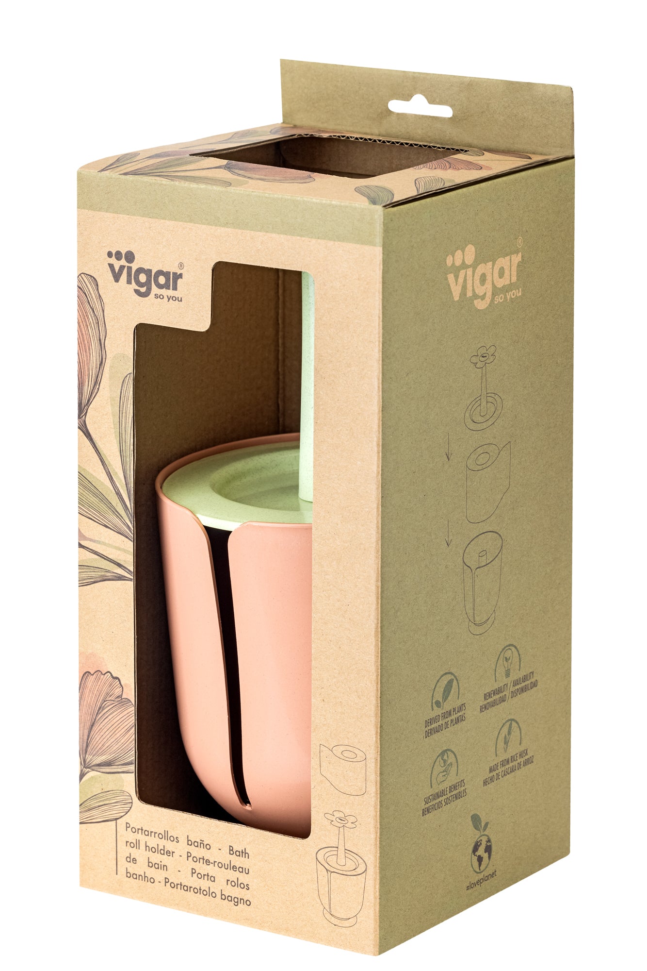 Vigar Florganic Single Toilet Roll Holder