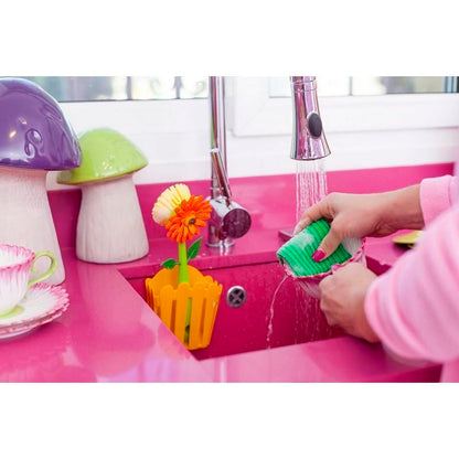 Vigar Flower Power 3pc Sink Caddy Set (Pink or Orange Colour)