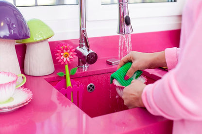 Vigar Flower Power 3pc Sink Caddy Set (Pink or Orange Colour)