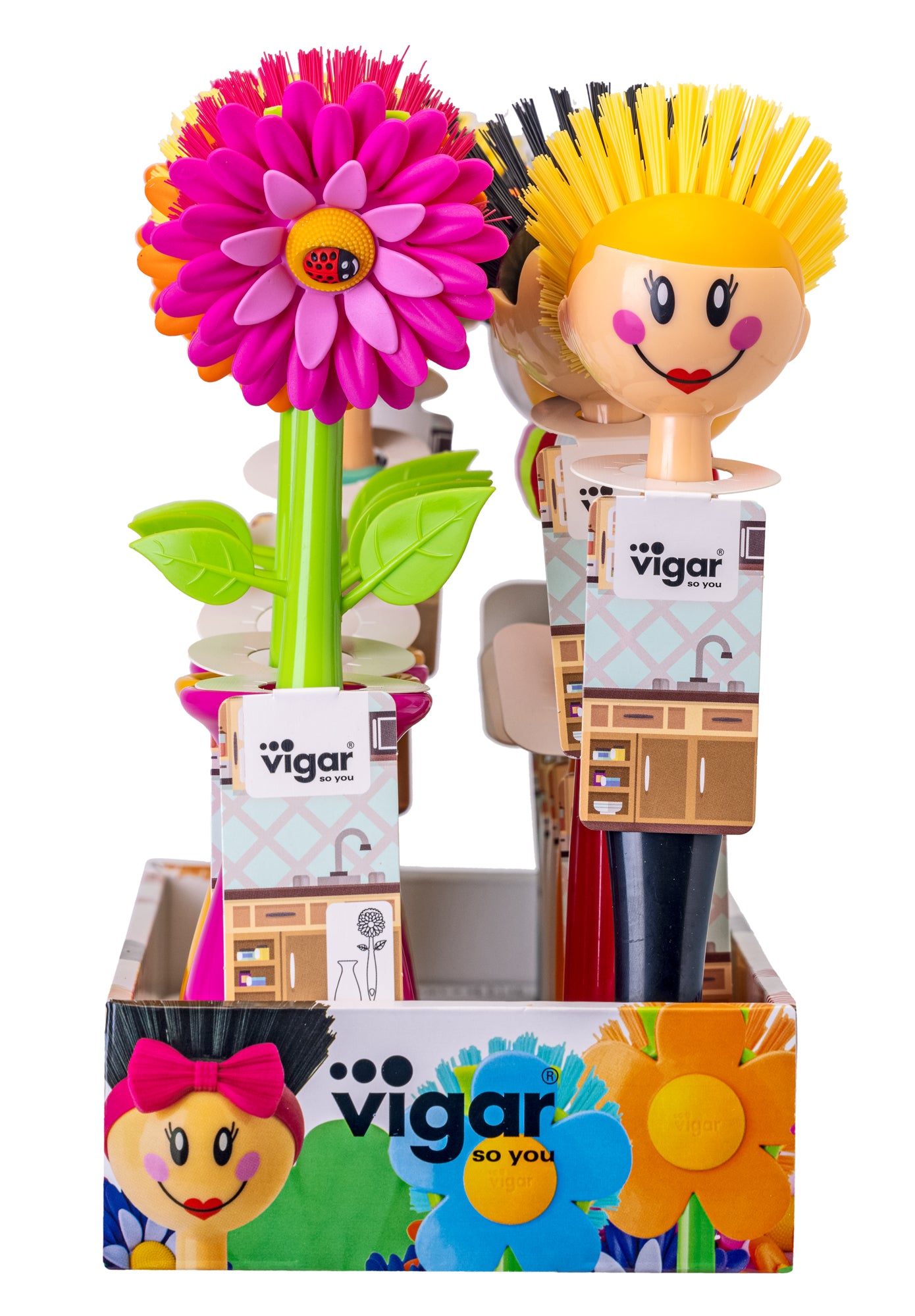 Vigar Funny Dish Brush (Random Design)