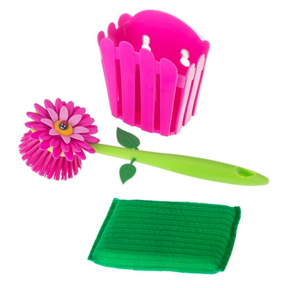Vigar Flower Power 3pc Sink Caddy Set (Pink or Orange Colour)