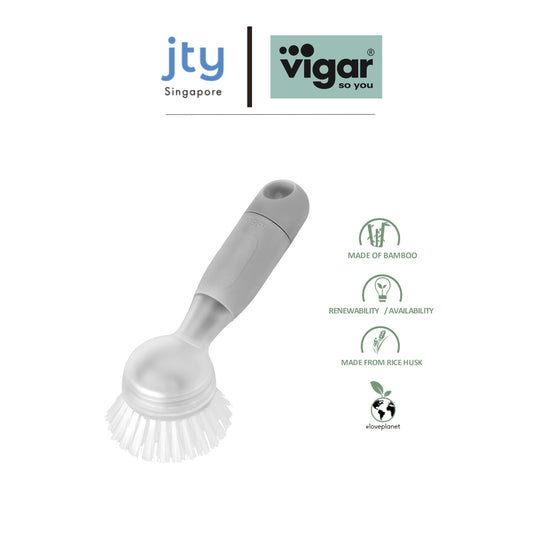 Vigar RengØ Soap Dispensing Grey Dish Brush