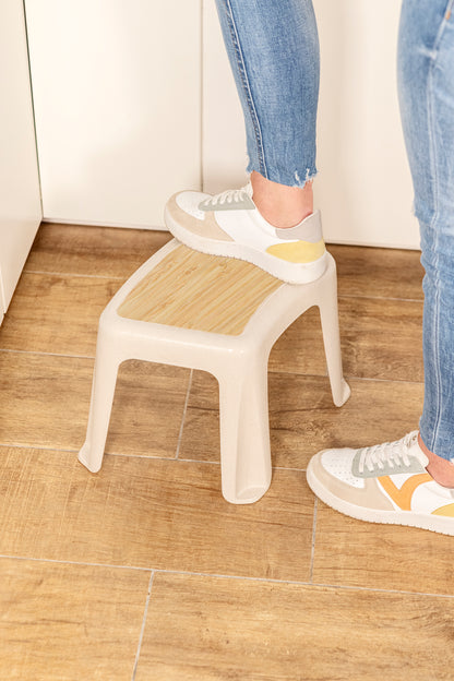Vigar Bamboo 25cm Stool (Grey or Black Colour)