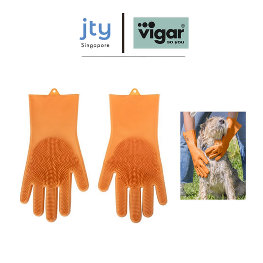 Vigar Pets Club Dog Washing Gloves