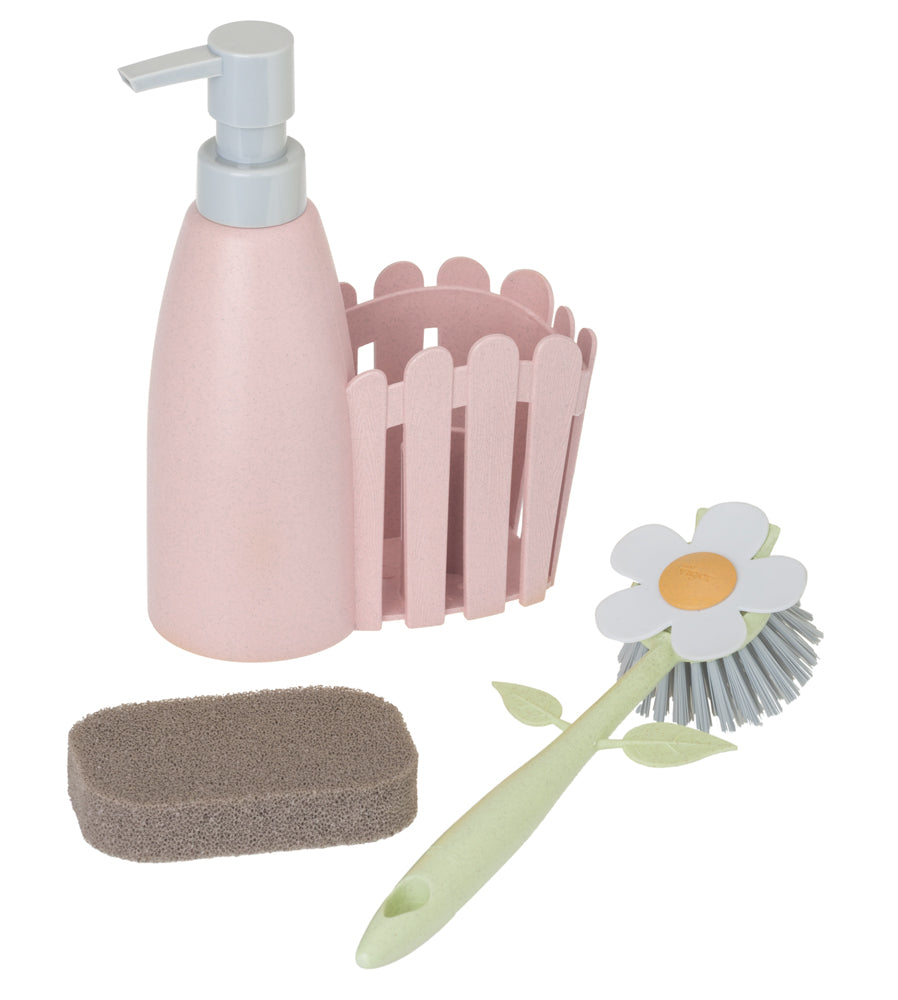 Vigar Florganic  3pc Sink Caddy Set + Dispenser (Pink or Orange Colour)