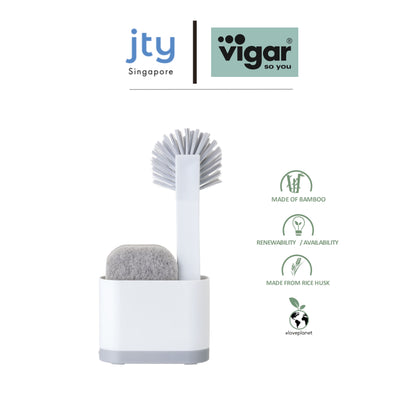 Vigar RengØ White Monobloc 3 pc Sink Caddy Set