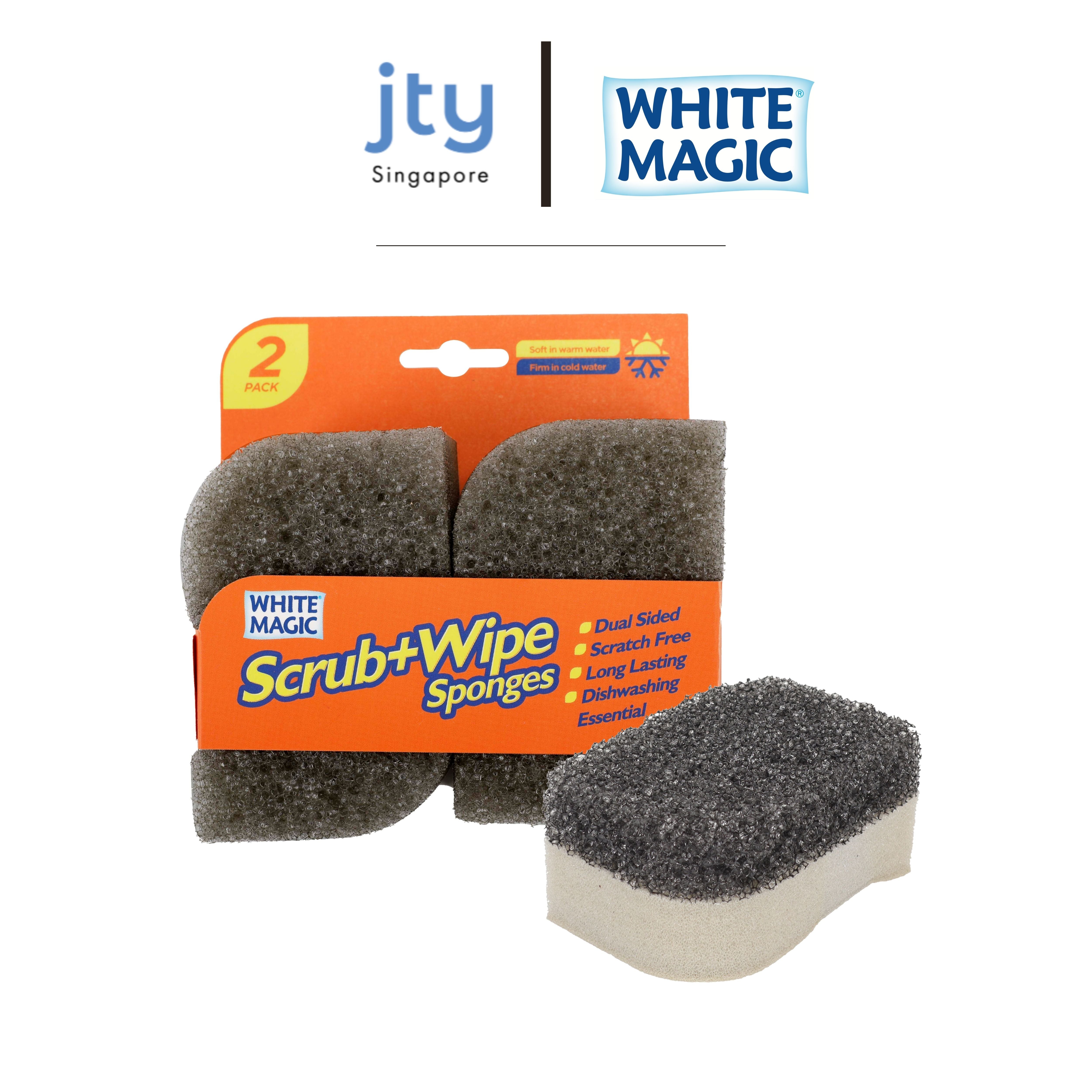 White Magic Scrub+Wipe Sponges – JTY Singapore