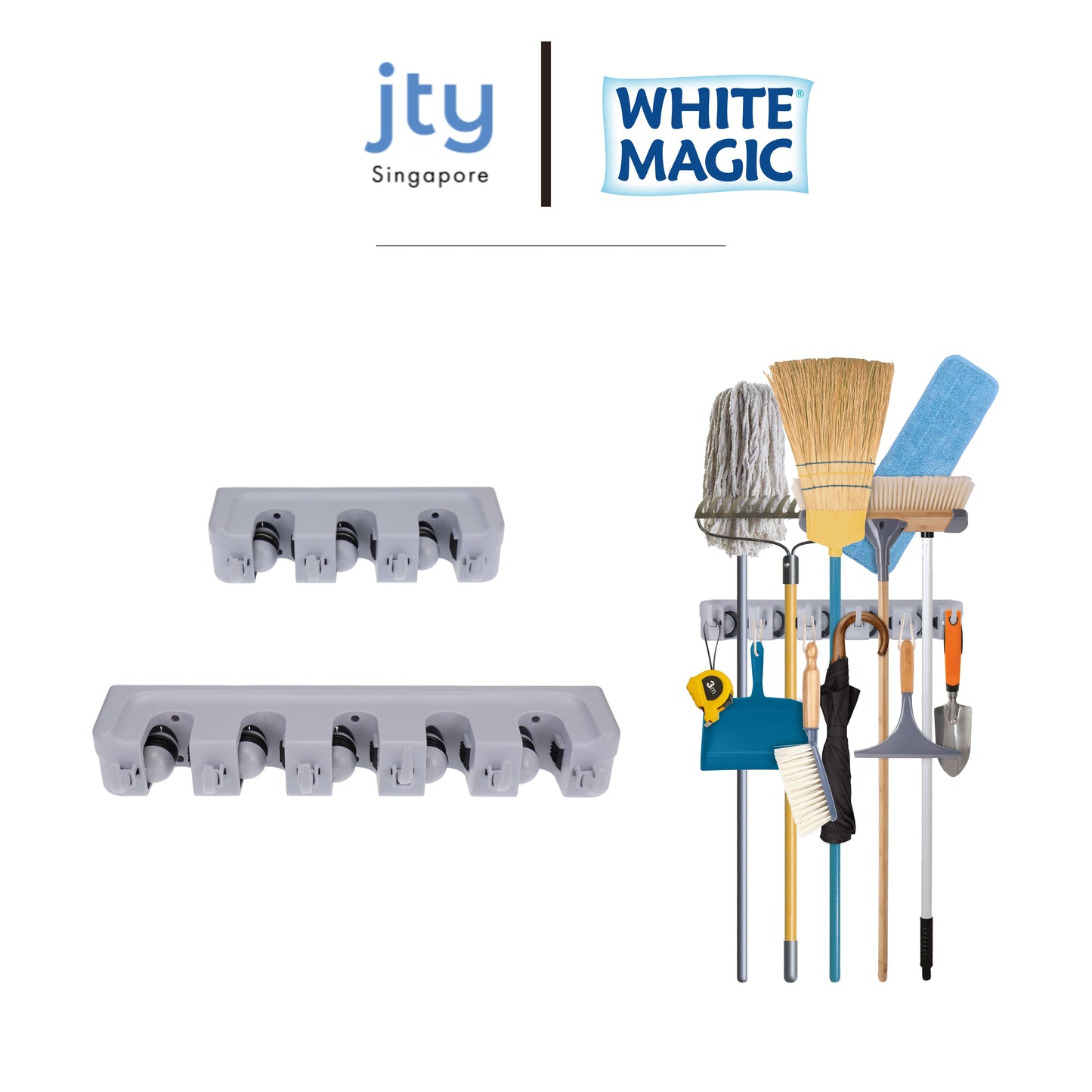 White Magic Broom Holder (Regular and Long Size)