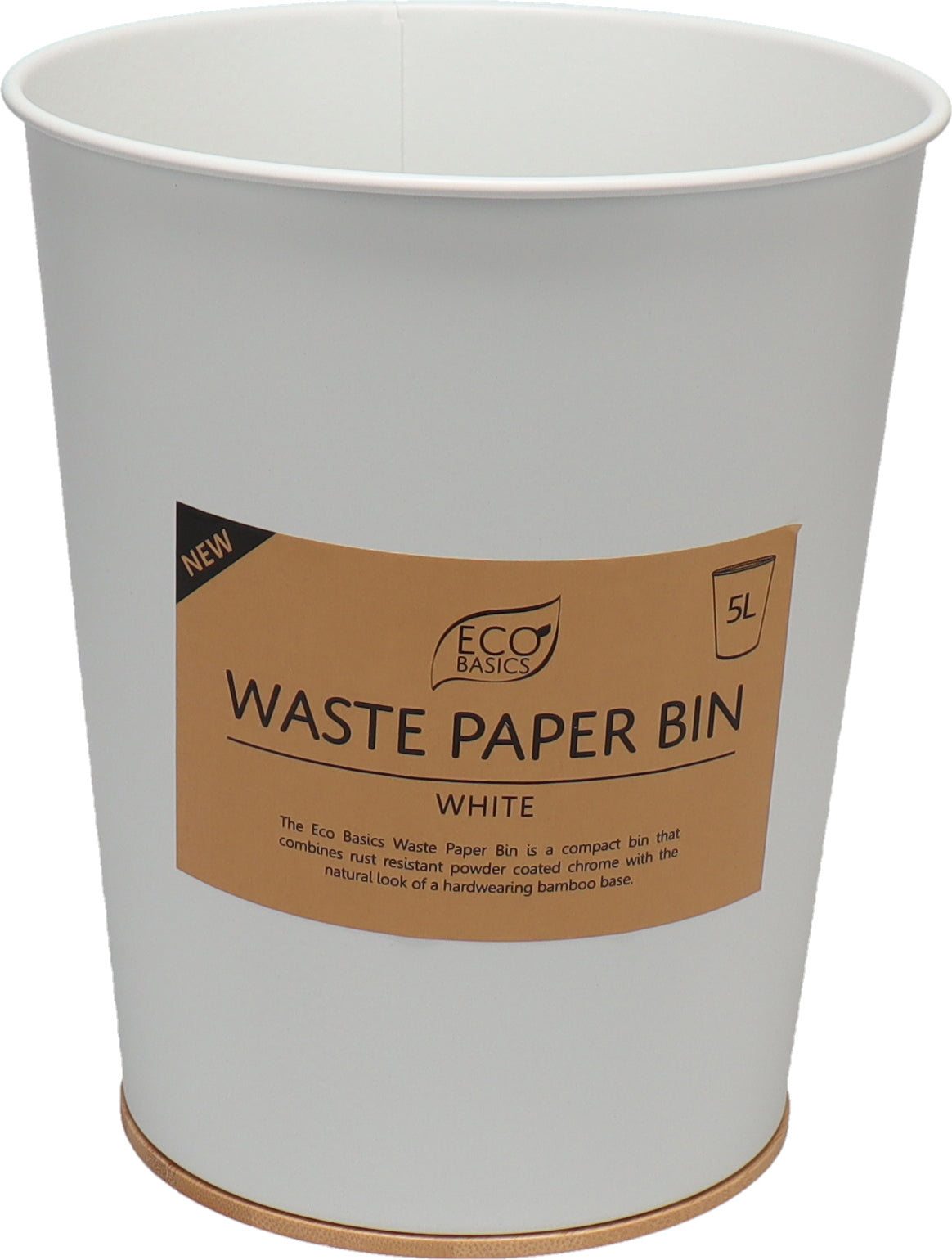 Eco Basics Waste Paper Bin 5L, 8L (Black, White)