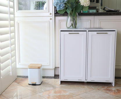 Eco Basics Rubbish Bin Square 3L, 6L (Black, White)