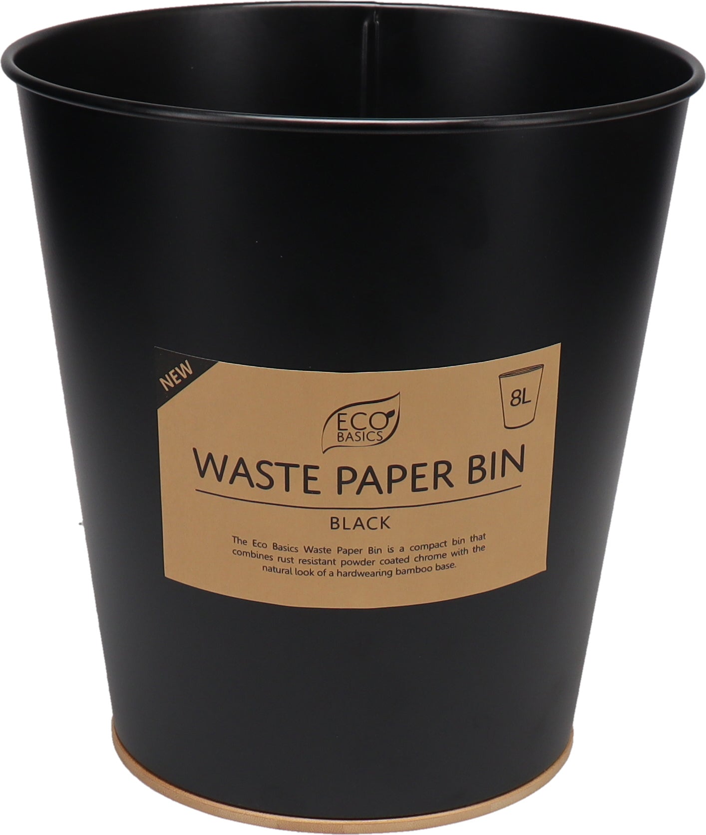 Eco Basics Waste Paper Bin 5L, 8L (Black, White)