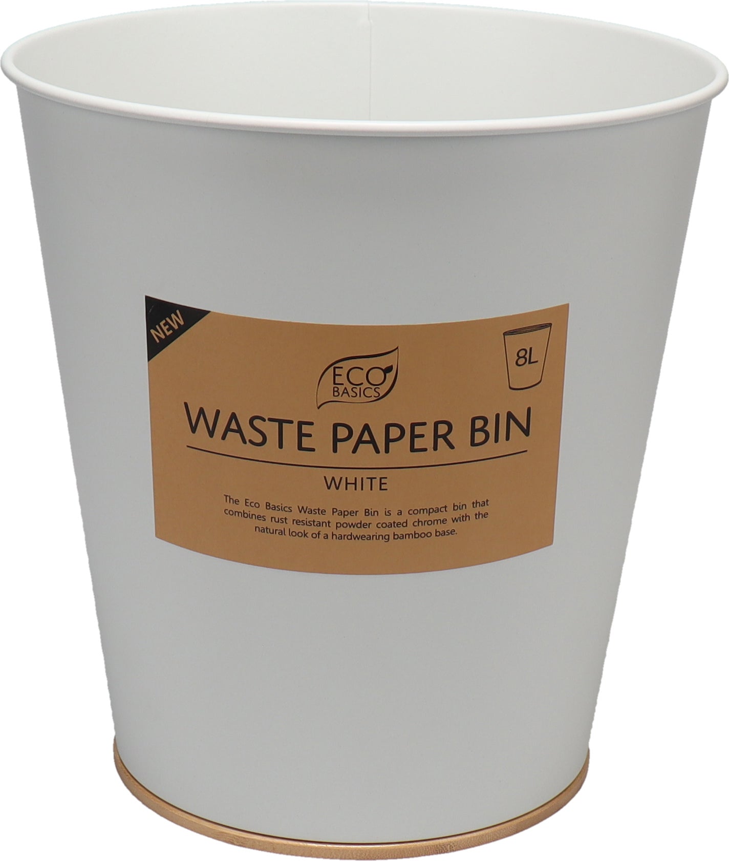 Eco Basics Waste Paper Bin 5L, 8L (Black, White)