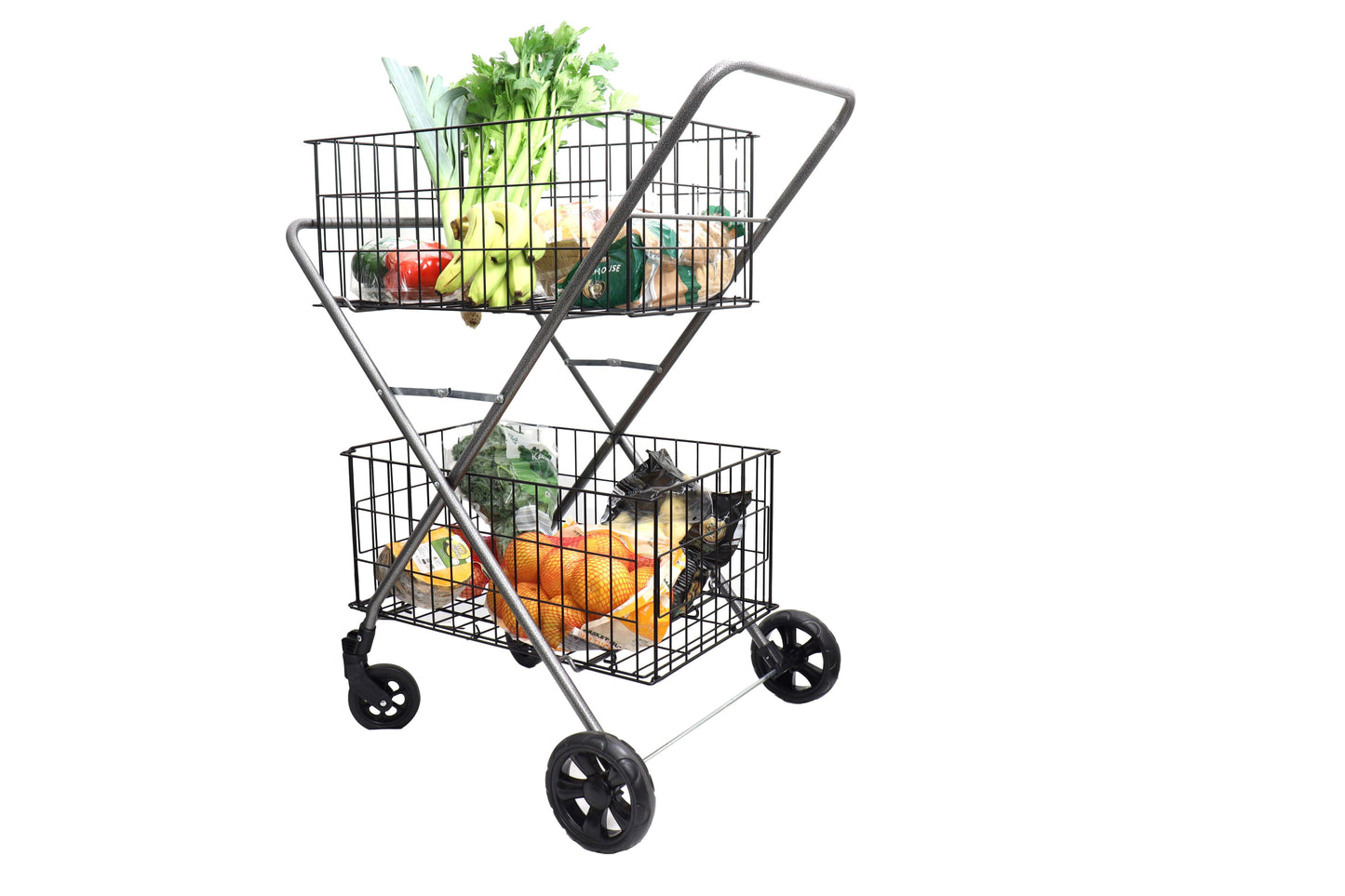 White Magic Dual Handy Basket Cart