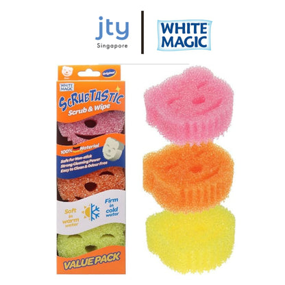 White Magic Scrubtastic Scrub & Wipe Sponge