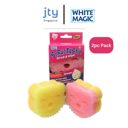 White Magic Scrubtastic Scrub & Wipe Sponge Duo