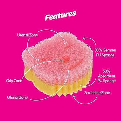 White Magic Scrubtastic Scrub & Wipe Sponge Duo