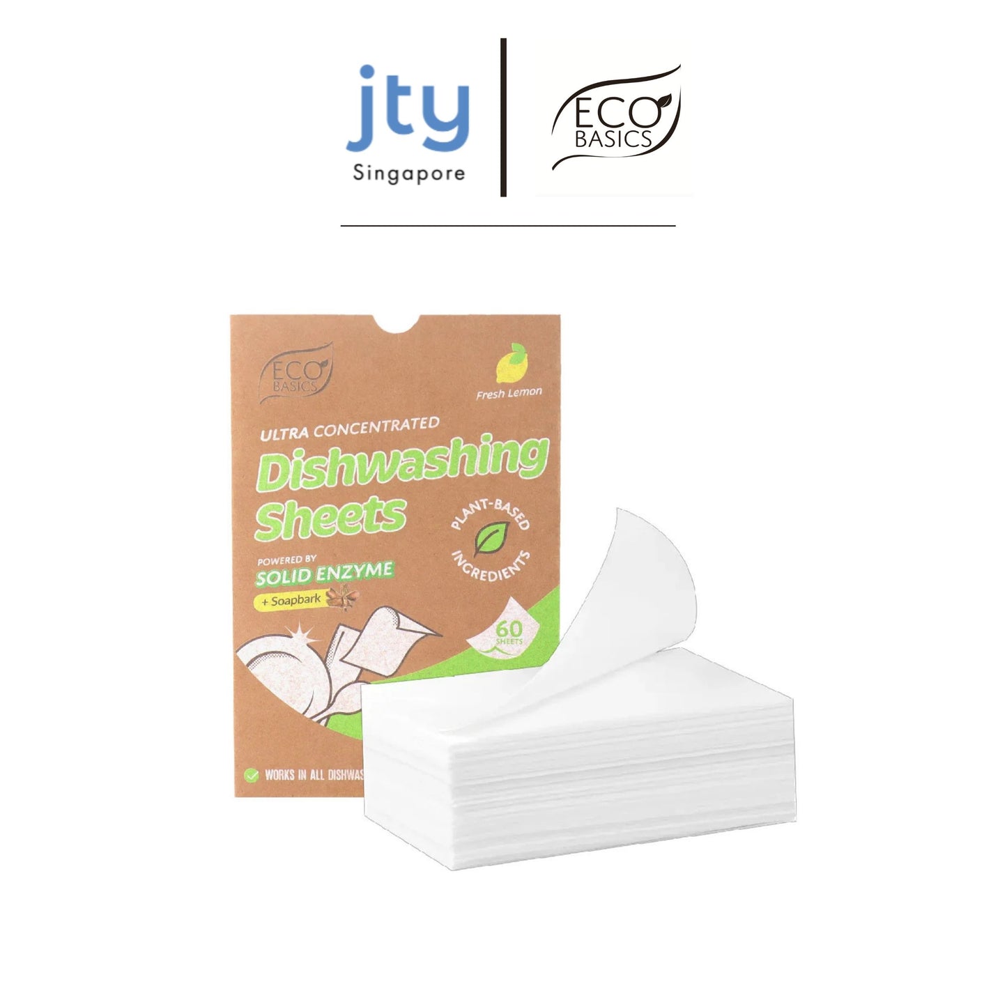 Eco Basics Dishwashing Sheets (60s) - Fresh Lemon