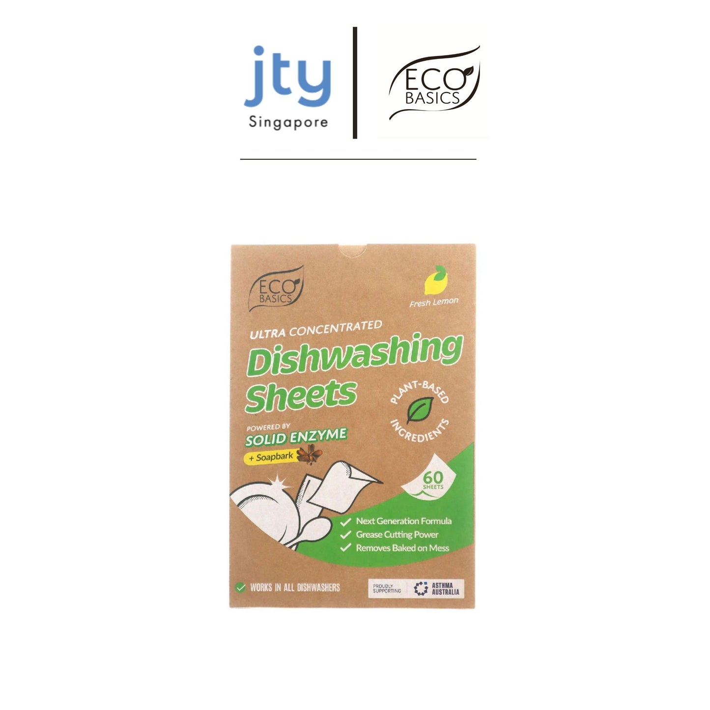 Eco Basics Dishwashing Sheets (60s) - Fresh Lemon
