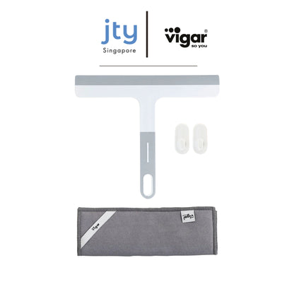 Vigar Basic Squeegee With Microfibre Cloth & 2 Hooks