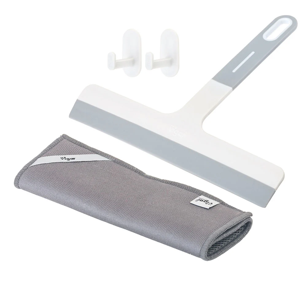 Vigar Basic Squeegee With Microfibre Cloth & 2 Hooks