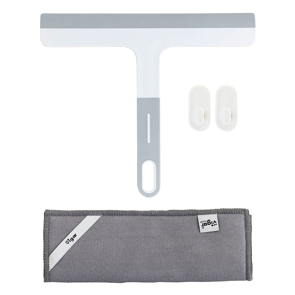 Vigar Basic Squeegee With Microfibre Cloth & 2 Hooks