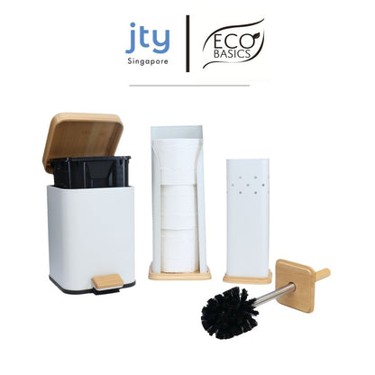 Eco Basics 3 in 1 Square Bathroom Set (Black / White)