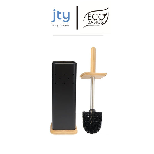 Eco Basics Square Toilet Set (Black/White)