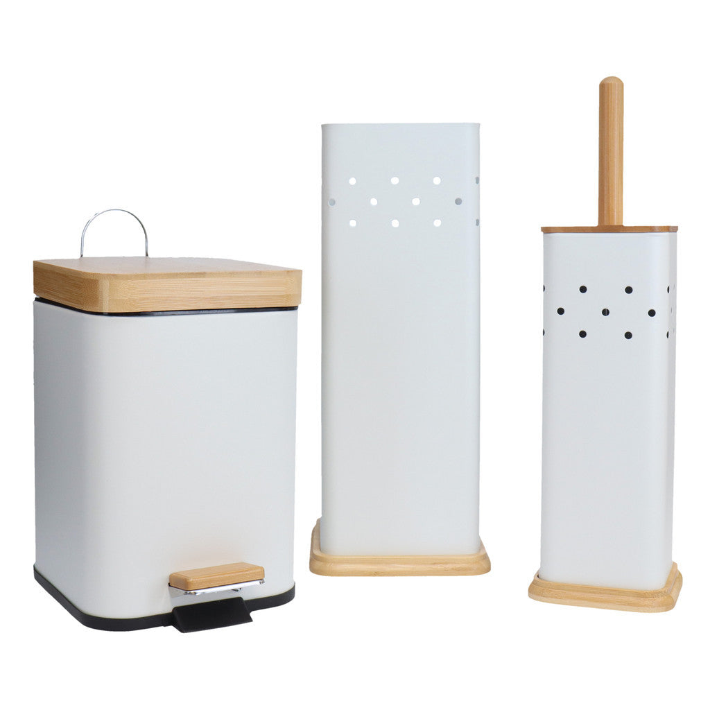 Eco Basics 3 in 1 Square Bathroom Set (Black / White)