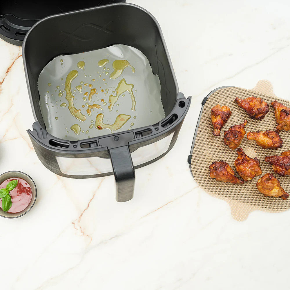 NoStik Square Air Fryer Liner Set of 2