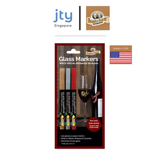 Parker & Bailey Glass Markers (Set of 3)