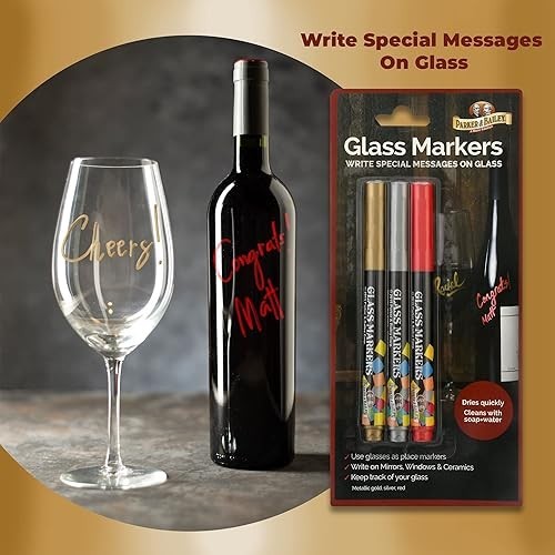 Parker & Bailey Glass Markers (Set of 3)